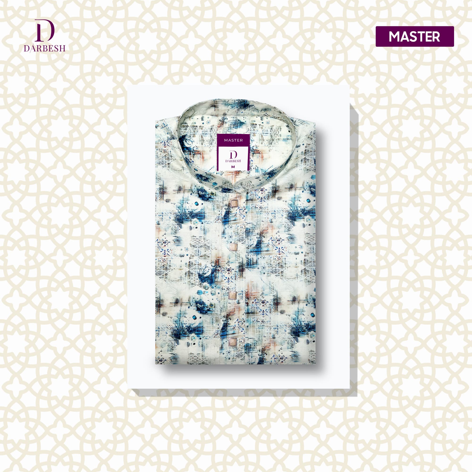 Master Navy Silk Panjabi